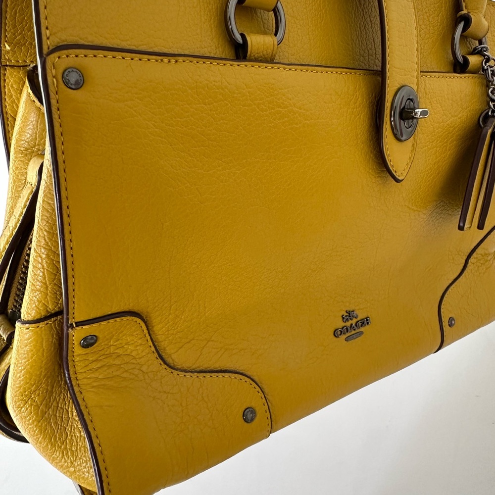 Coach Mercer Genuine Leather 2 Way Satchel Bag - Picture 2 of 12